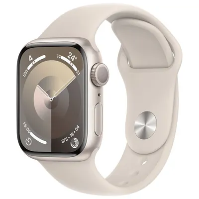 Apple Watch Series 9 (GPS) 41mm Starlight Aluminium Case with Starlight Sport Band