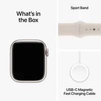 Apple Watch Series 9 (GPS) 41mm Starlight Aluminium Case with Starlight Sport Band