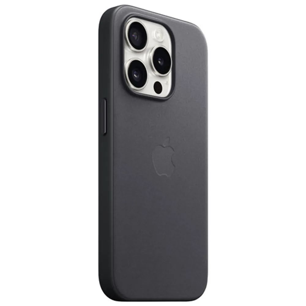 Apple FineWoven Fitted Hard Shell Case with MagSafe for iPhone 15 Pro - Black