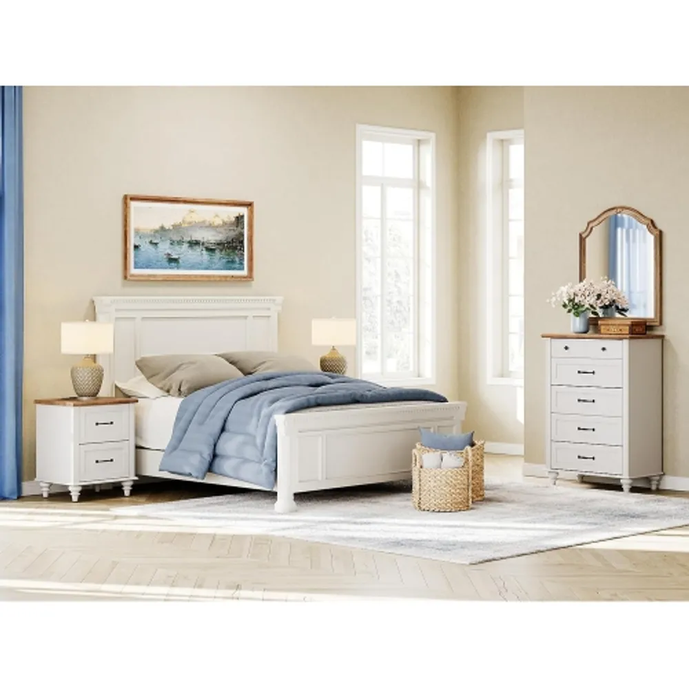  WAMPAT Dresser for Bedroom with 3 Drawers, White Kids