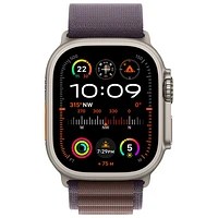 Apple Watch Ultra 2 (GPS + Cellular) 49mm Titanium Case with Indigo Alpine Loop - Medium 145-190mm