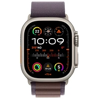 Apple Watch Ultra 2 (GPS + Cellular) 49mm Titanium Case with Indigo Alpine Loop - Medium 145-190mm