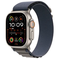 Apple Watch Ultra 2 (GPS + Cellular) 49mm Titanium Case with Blue Alpine Loop - Small 130-160mm