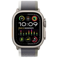 Apple Watch Ultra 2 (GPS + Cellular) 49mm Titanium Case with Green Grey Trail Loop - Small / Medium 130-180mm