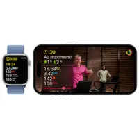 Apple Watch Series 9 (GPS + Cellular) 45mm Pink Aluminum Case with Light Pink Sport Band - Medium/Large 160-210mm