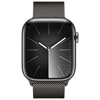 Apple Watch Series 9 (GPS + Cellular) 45mm Graphite Stainless Steel Case with Graphite Milanese Loop