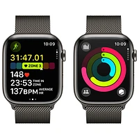 Apple Watch Series 9 (GPS + Cellular) 45mm Graphite Stainless Steel Case with Graphite Milanese Loop