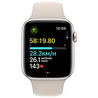 Apple Watch SE (GPS) 44mm Starlight Aluminum Case with Starlight Sport Band