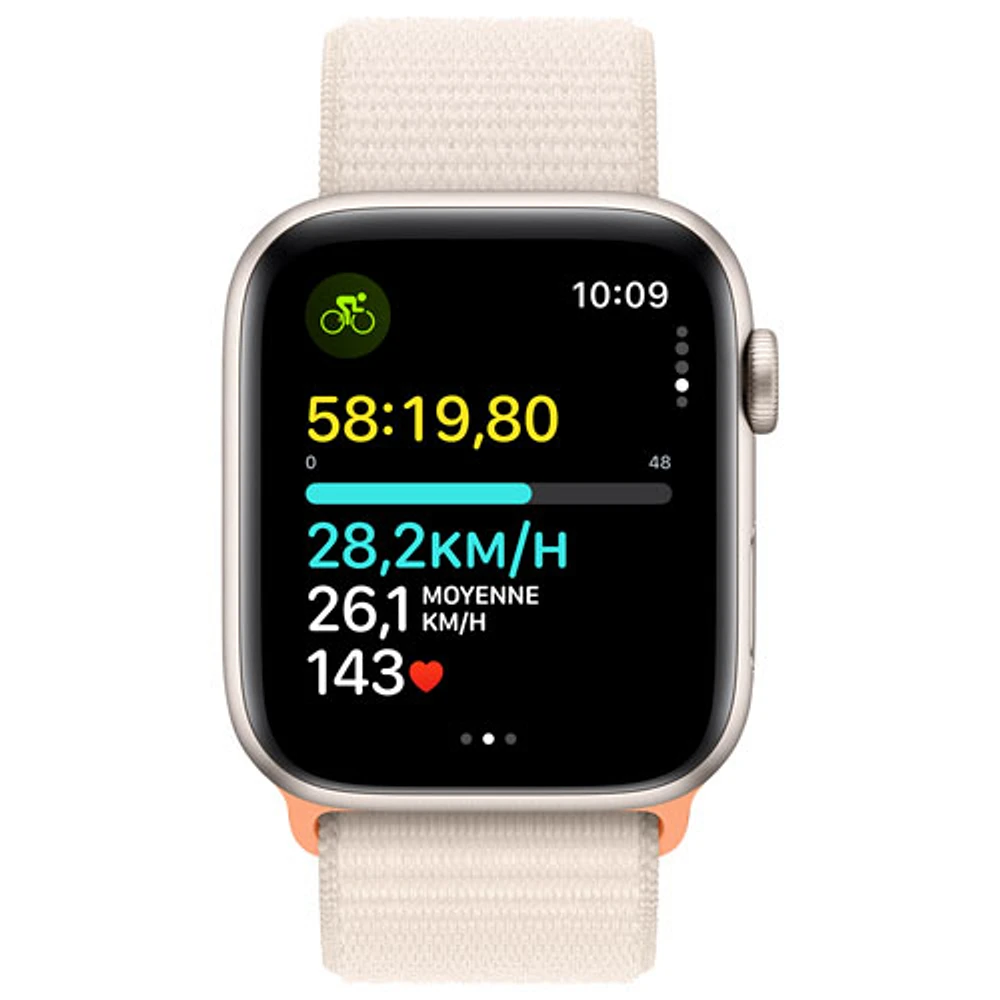 Apple Watch SE (GPS) 44mm Starlight Aluminum Case with Starlight Sport Band