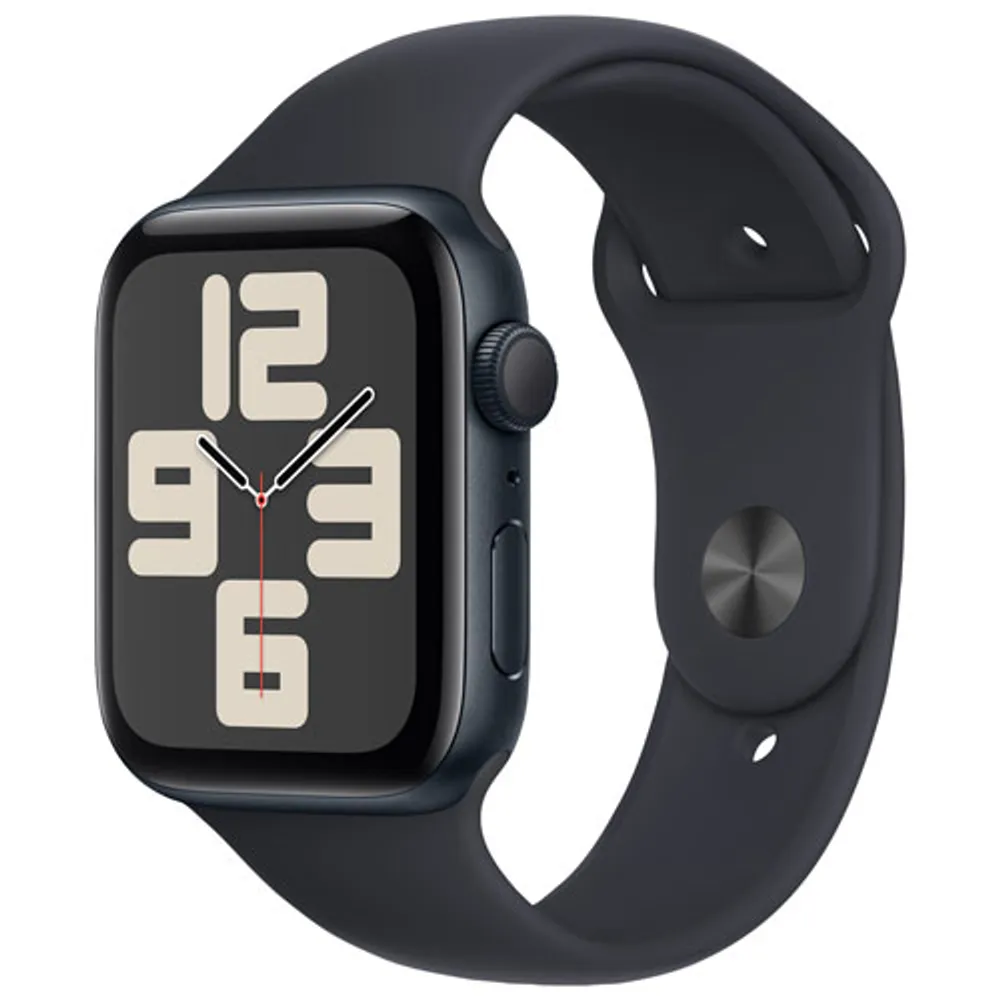 Apple Watch SE (GPS) 44mm Midnight Aluminum Case with Midnight Sport Band - Medium / Large