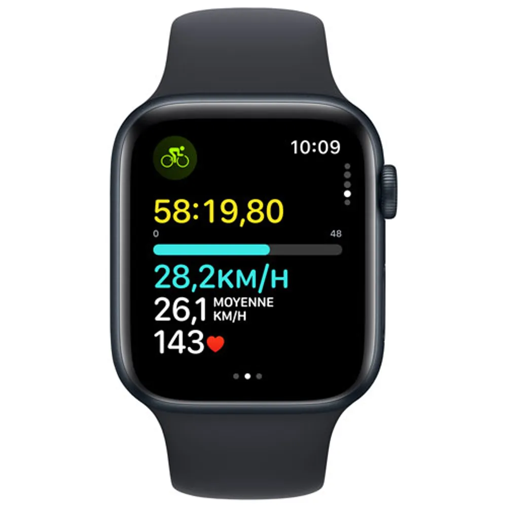 Apple Watch SE (GPS) 44mm Midnight Aluminum Case with Midnight Sport Band