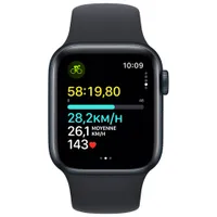 Apple Watch SE (GPS + Cellular) 40mm Midnight Aluminum Case with Midnight Sport Band - Small / Medium