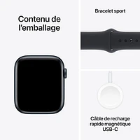 Apple Watch SE (GPS + Cellular) 44mm Midnight Aluminum Case with Midnight Sport Band - Medium / Large