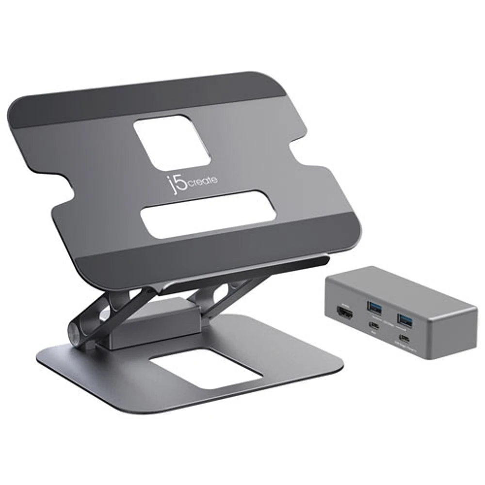 j5create Multi-Angle 4K Docking Stand (JTS327) - Space Grey