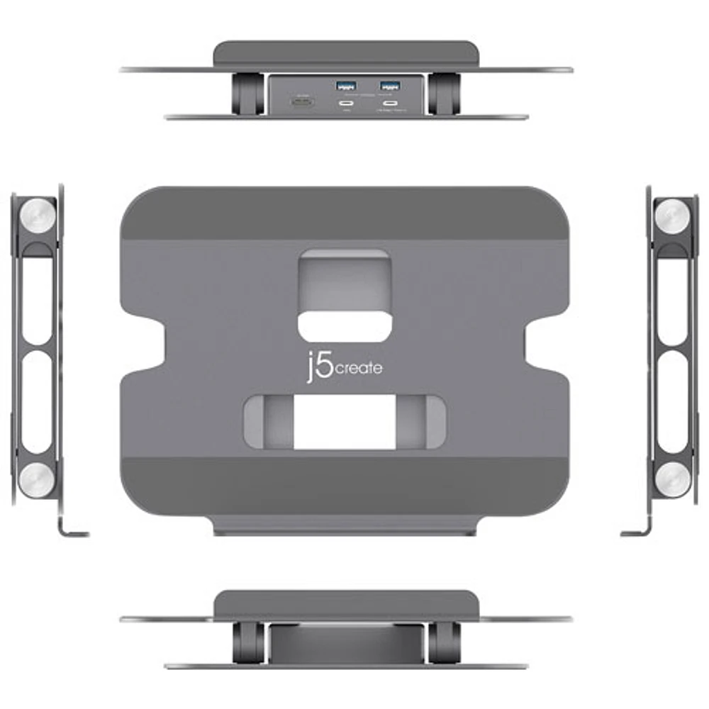 j5create Multi-Angle 4K Docking Stand (JTS327) - Space Grey