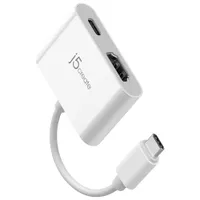 j5create USB-C to 4K HDMI Adapter with Power Delivery (JCA152) - White