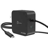 j5create 102W 2-Port PD USB-C Wall Charger (JUP25102) - Black