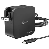 j5create 102W 2-Port PD USB-C Wall Charger (JUP25102) - Black