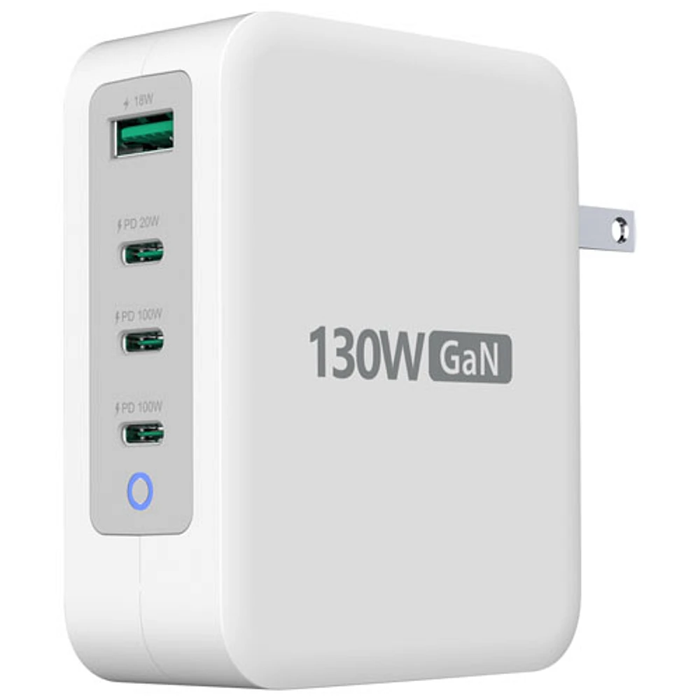 j5create 130W 4-Port USB-C GaN Wall Charger (JUP43130) - White