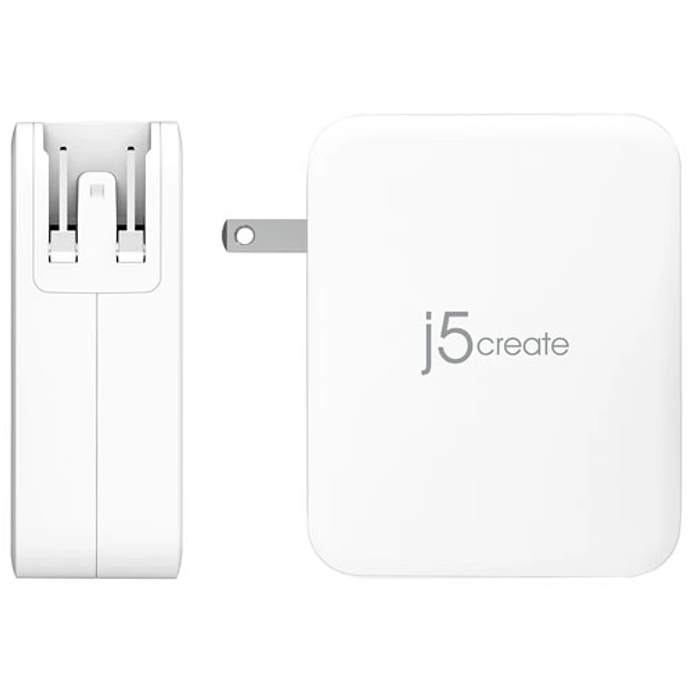 j5create 130W 4-Port USB-C GaN Wall Charger (JUP43130) - White