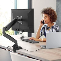 j5create Ergonomic Monitor Mount with Dock - Black