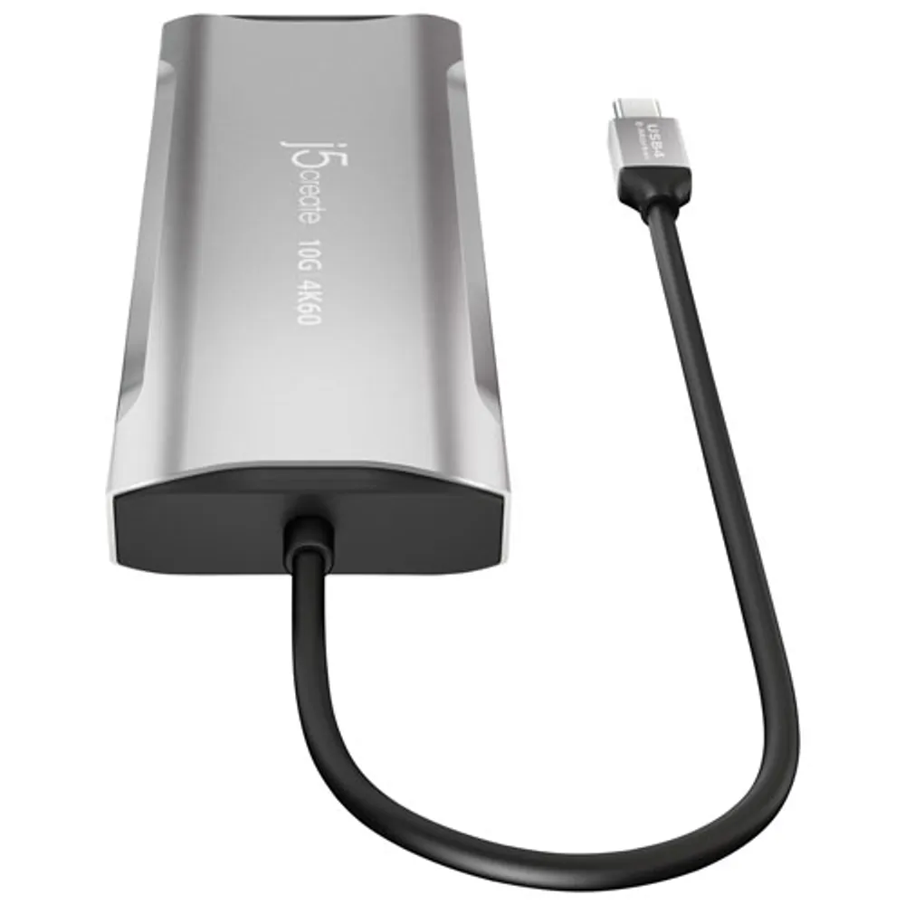 Mini station d'accueil USB-C pour trois moniteurs Elite de j5create (JCD397) - Gris spatial