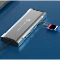 Mini station d'accueil USB-C pour trois moniteurs Elite de j5create (JCD397) - Gris spatial