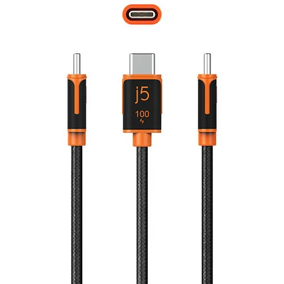 j5create 100W USB-C Sync & Charge Cable (JUCX25L18)