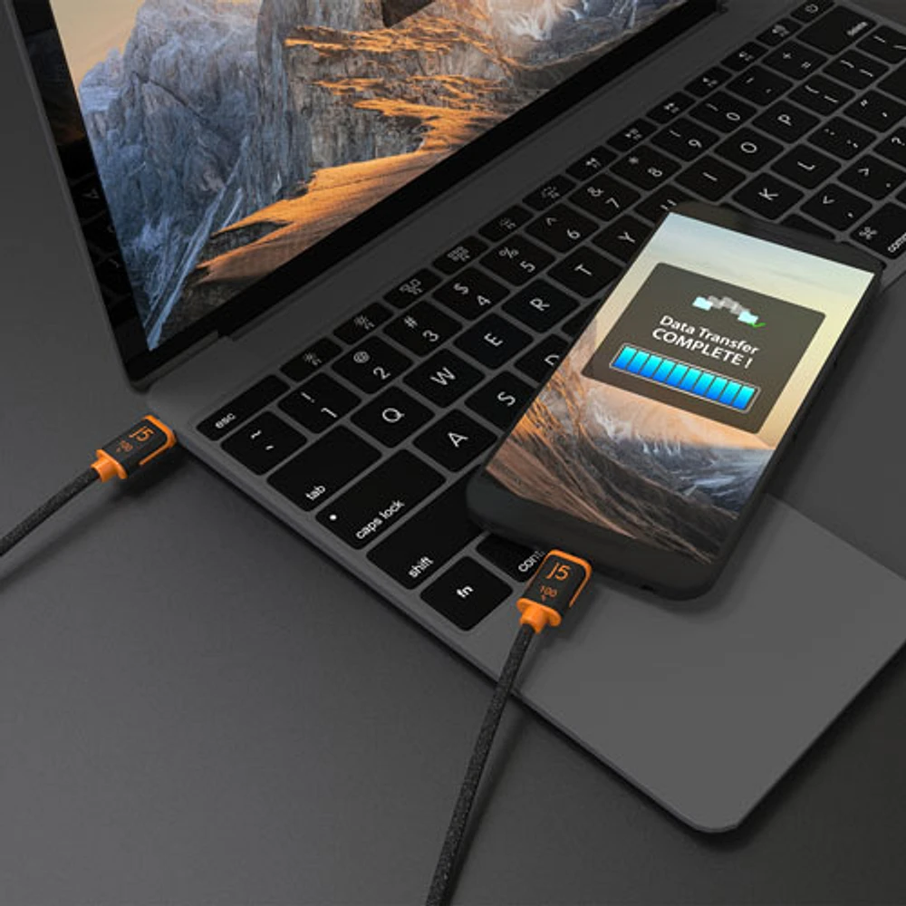 j5create 100W USB-C Sync & Charge Cable (JUCX25L18)