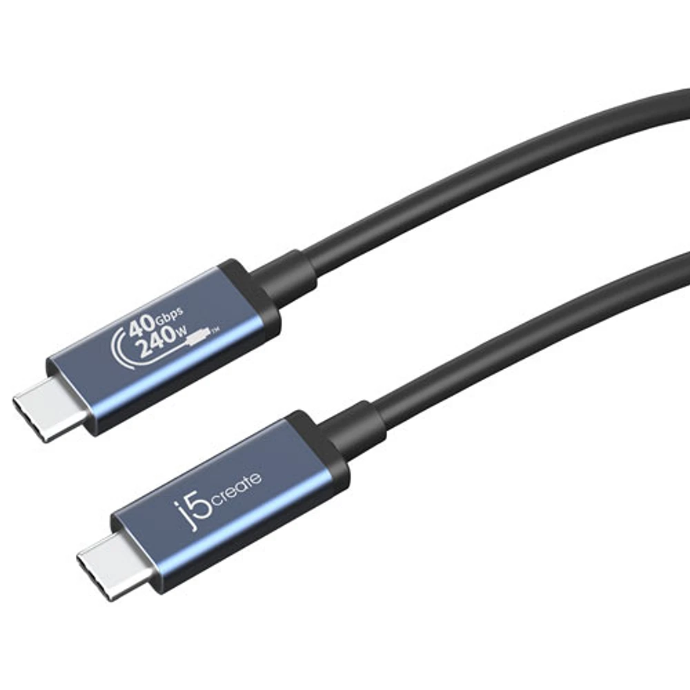 Câble USB-C de 40 Gb/s et 240 W de J5create (USB4 3e gén.) (JUC29L08)