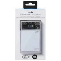 LOGiiX Piston Power 10000 mAh Power Bank with Wireless Charging - White