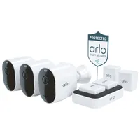 Caméra de surveillance d'intérieur/d'extérieur sans fil 2K Pro 5S d'Arlo - Ensemble de 3 - Blanc - Exclusivité de Best Buy