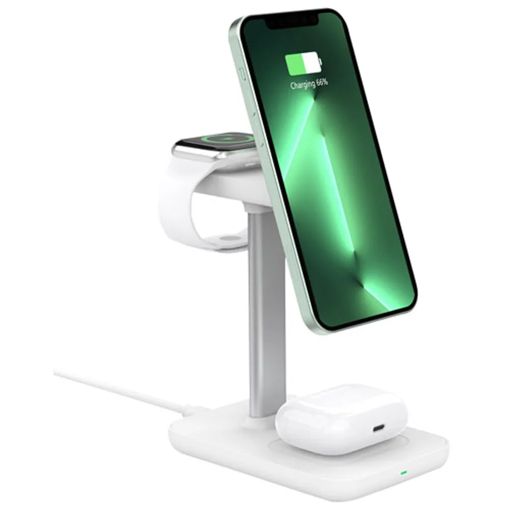 Energizer 3-in-1 7.5W Magnetic Wireless Charging Stand (WCP304) - White