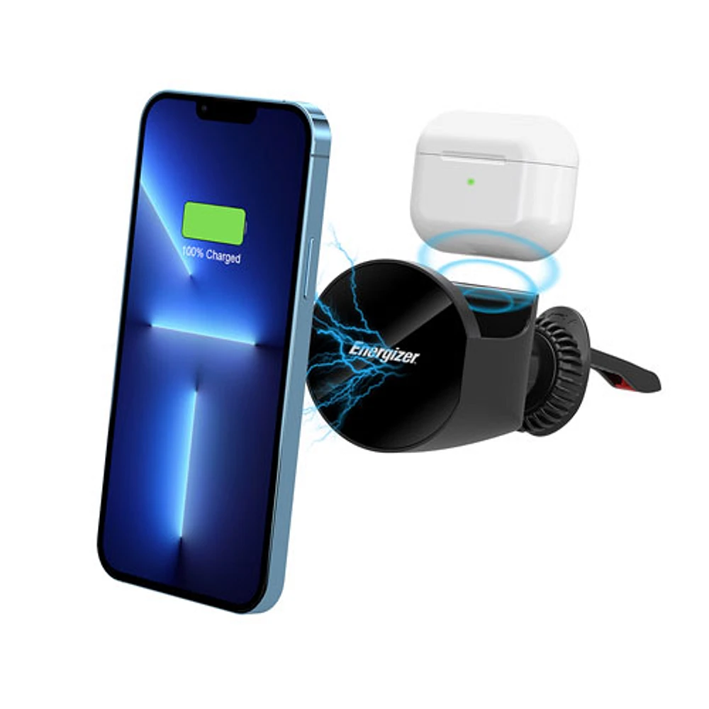 Energizer 2-in-1 15W Magnetic Wireless Car Charger with Vent Mount (ECA002)