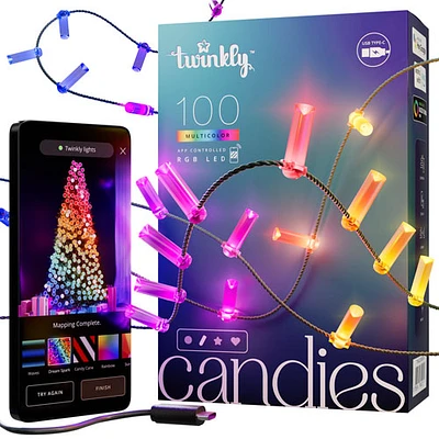 Twinkly Candies Smart RGB LED Lights - Candles - 100 Lights - Exclusive Retail Partner