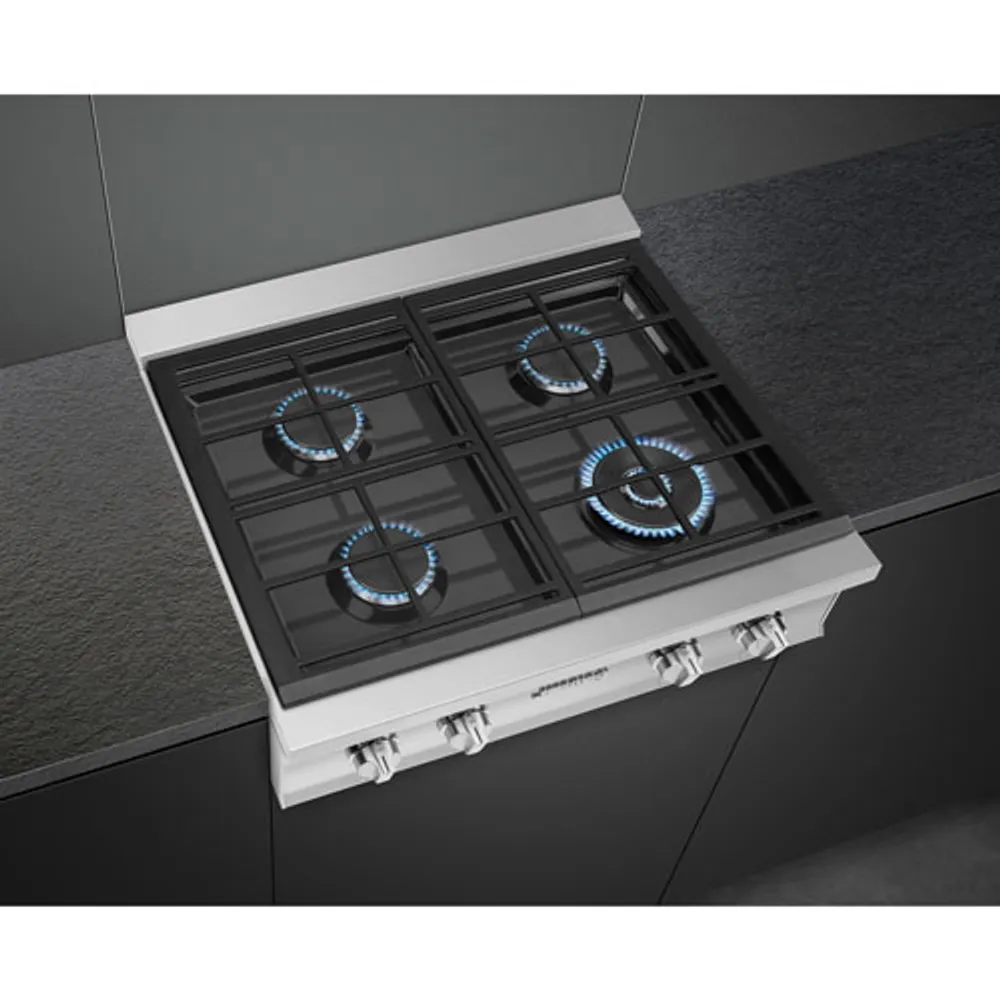 Smeg Professional 30" 4-Burner Gas Cooktop (RTU304GX) - Stainless Steel