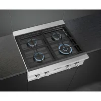 Smeg Professional 30" 4-Burner Gas Cooktop (RTU304GX) - Stainless Steel