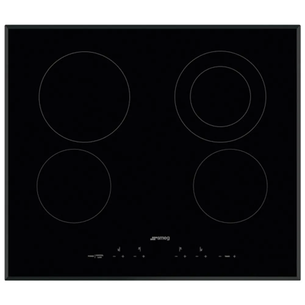 Smeg Classic 24" 4-Element Electric Cooktop (SEU244ETB) - Black