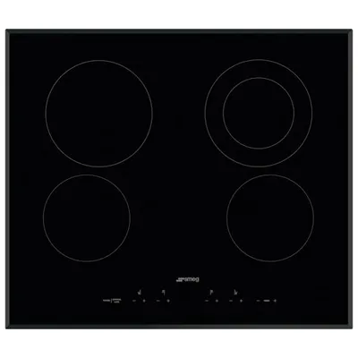 Smeg Classic 24" 4-Element Electric Cooktop (SEU244ETB) - Black