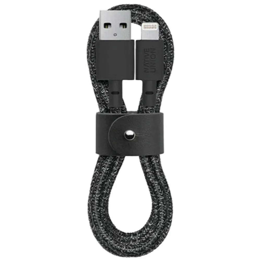 Native Union Belt 1.2m (4 ft.) USB-A to Lightning Cable - Cosmos Black