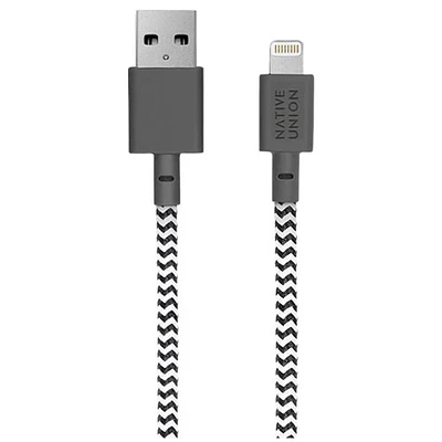 Câble USB-A à Lightning de 3 m (10 pi) Belt de Native Union - Zèbre