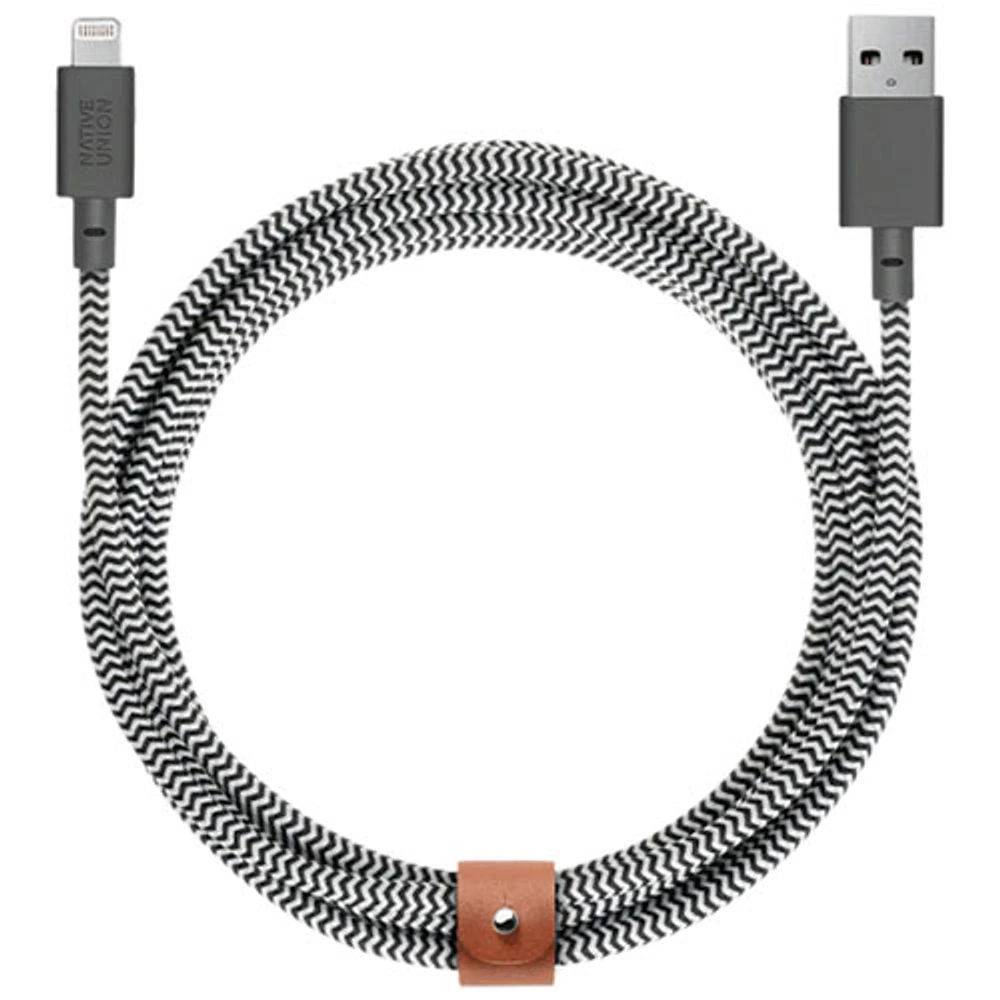 Câble USB-A à Lightning de 3 m (10 pi) Belt de Native Union - Zèbre