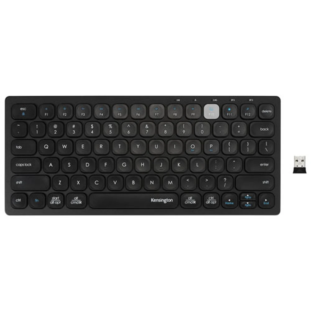 Kensington Dual Wireless Bluetooth Compact Keyboard - Black - English