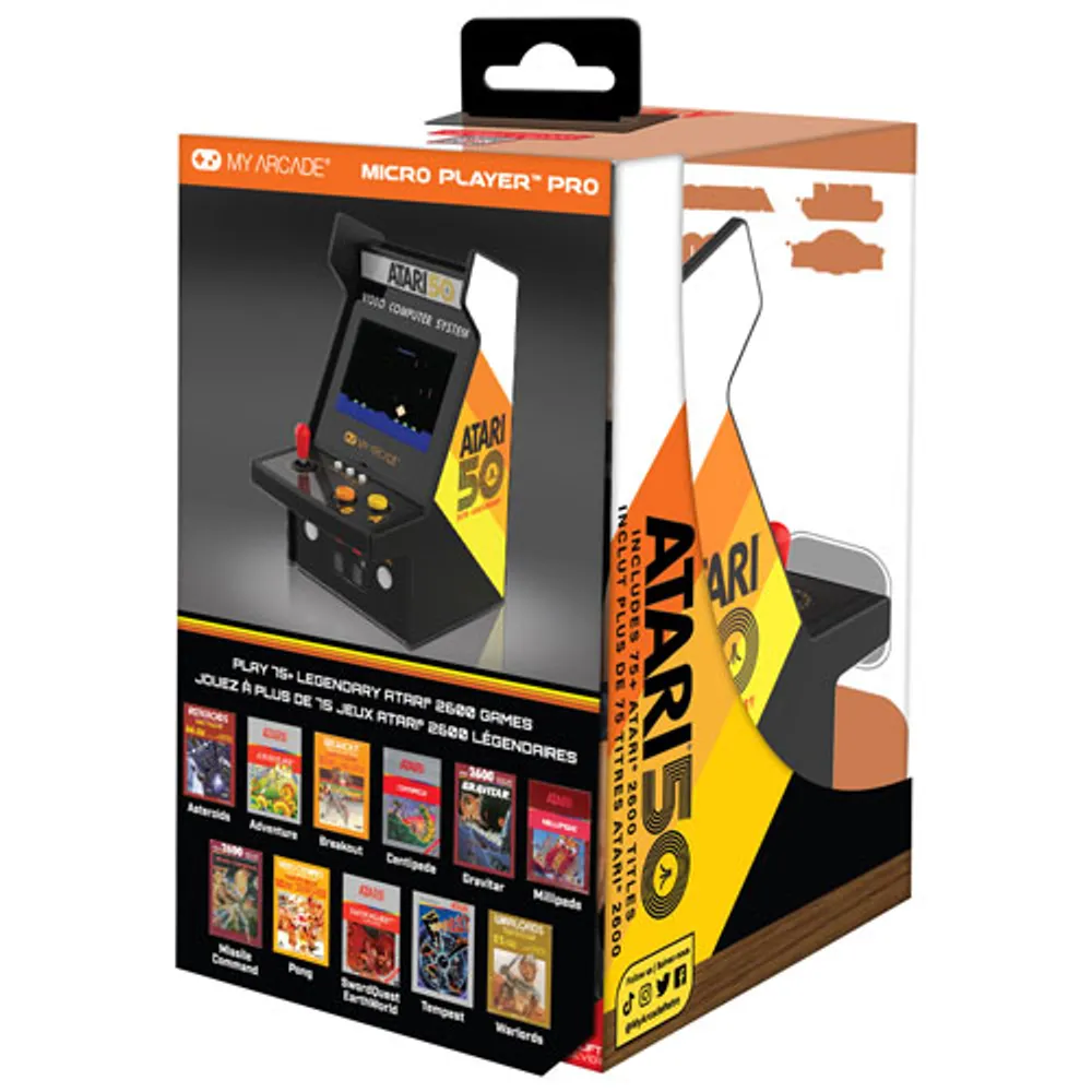 dreamGEAR My Arcade Atari 100-in-1 Micro Player Pro 6.75" Mini Arcade Machine
