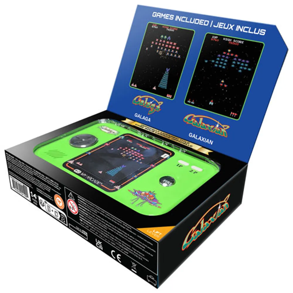 dreamGEAR My Arcade Galaga 2-in-1 Pocket Player Pro Gaming System