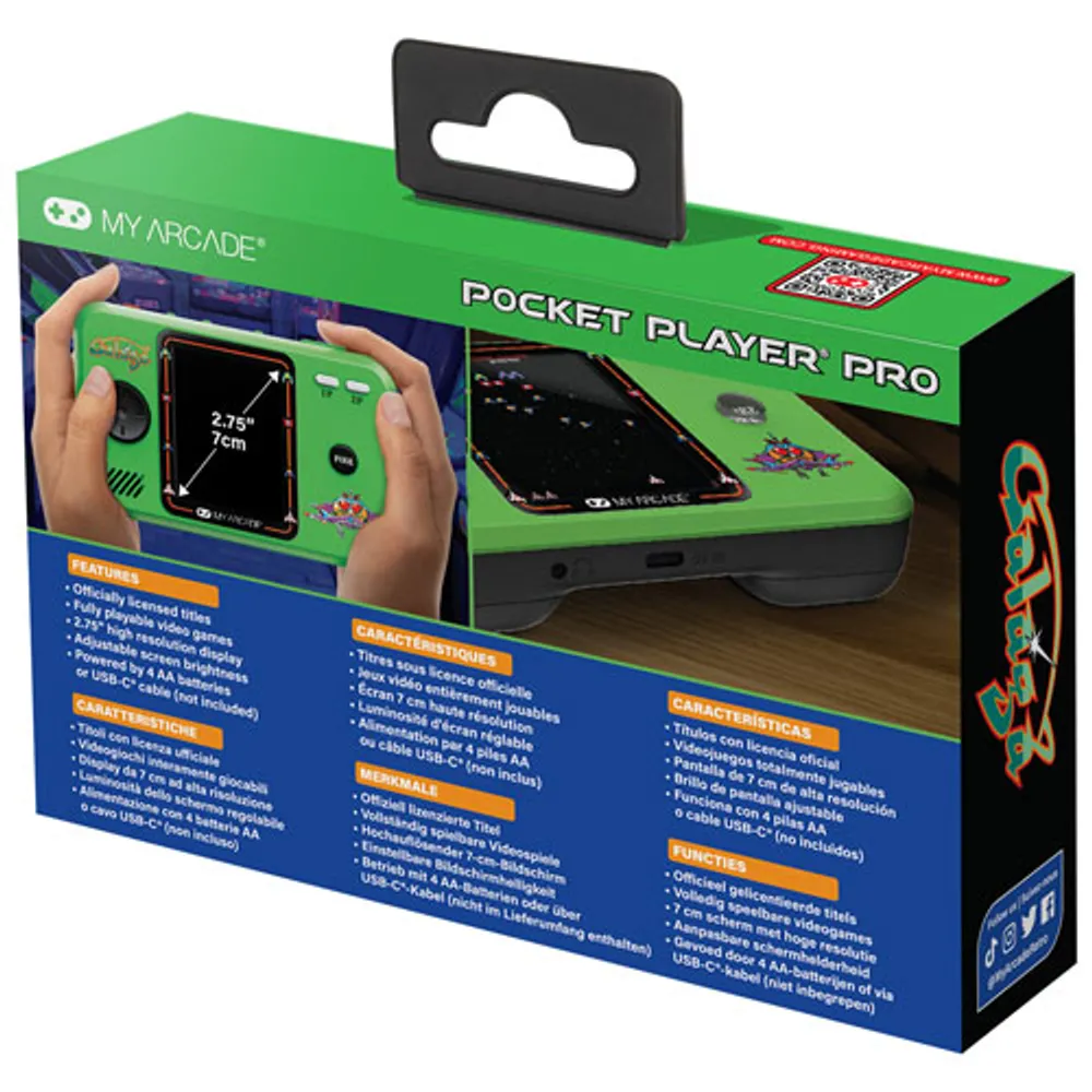 dreamGEAR My Arcade Galaga 2-in-1 Pocket Player Pro Gaming System