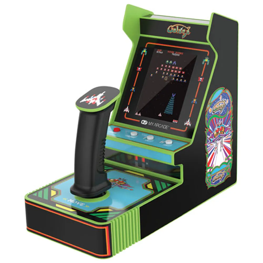 dreamGEAR Joystick Player Galaga 2-in-1 Mini Arcade - Black/Green