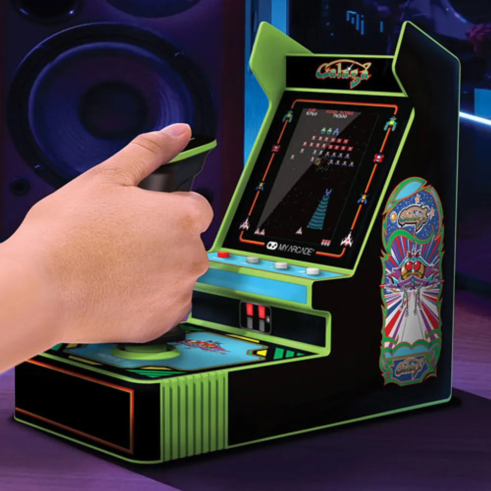 dreamGEAR Joystick Player Galaga 2-in-1 Mini Arcade - Black/Green