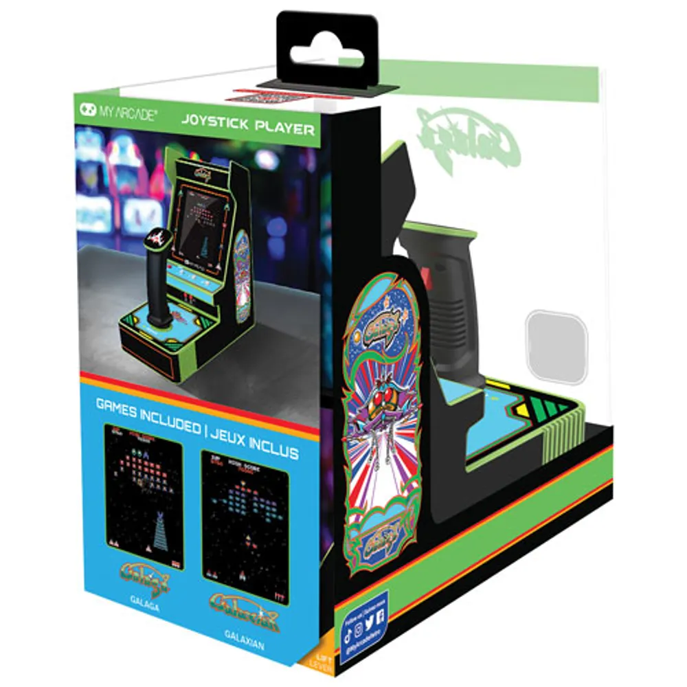 dreamGEAR Joystick Player Galaga 2-in-1 Mini Arcade - Black/Green