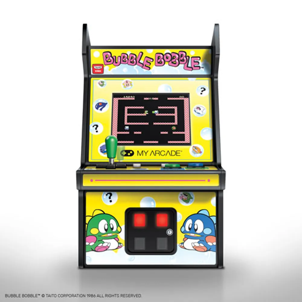 dreamGEAR My Arcade Bubble Bobble Micro Player Pro 6.75" Mini Arcade Machine - Yellow